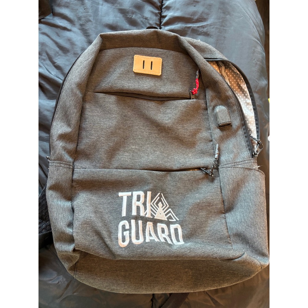 Leeds TriGuard Gray Heathered Laptop Backpack Commuter Travel Bag